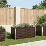 vidaXL Vyvýšený záhon 160 x 80 x 77 cm pozinkovaná ocel [45709] Barva: Hnědá