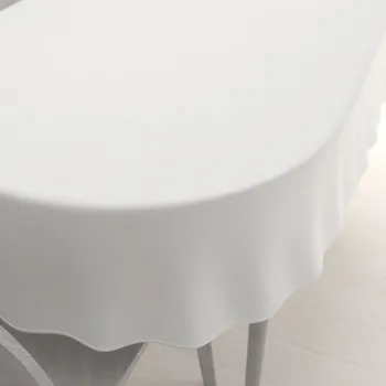 ubrus Dekorační oválný ubrus BKW-201 Slonová kost žíhaná 100x140 cm