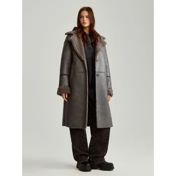 Dámská móda Kabát - L - House - tmavošedý - 651AJ-90X