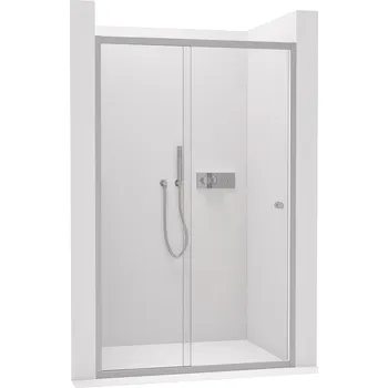 CERANO - Sprchové posuvné dveře Varone POINT L/P - 6 mm - chrom, transparentní sklo - 130x195 cm