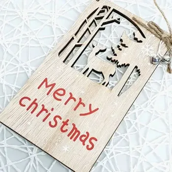 Vánoční dekorace Dřevěná dekorace na Vánoce “Merry Christmas” přírodní – vánoční dřevěná dekorace