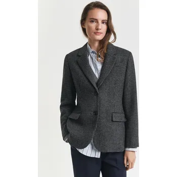 Dámské sako SAKO GANT REG WOOL HOUNDSTOOTH BLAZER CHARCOAL MELANGE