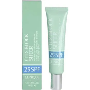 Pleťová kosmetika Clinique Ochranný krém na obličej City Block Sheer SPF 25 (Oil Free Daily Face Protector) 40 ml + 2 měsíce na vrácení zboží