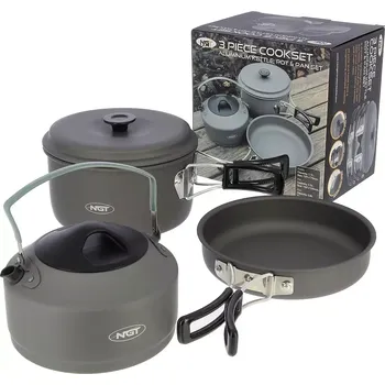 Outdoor vaření NGT Sada Nádobí Kettle, Pot & Pan Set 3-díl