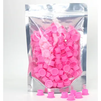 Silikonové kalíšky s přísavkou kulaté, růžové - 22x12 mm, 100 ks