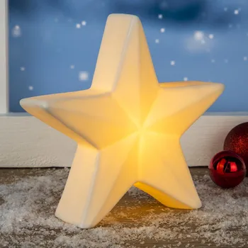 Vánoční dekorace Haushalt international Porcelánová světelná hvězda 492425