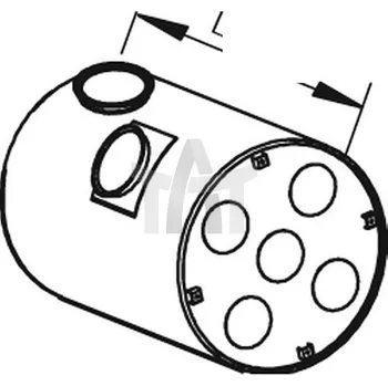 Tlumič výfuku Střední tlumič výfuku DINEX DIN80404