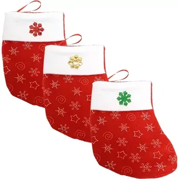 Dárková krabička Mikulášská nebo vánoční ponožka červená - malá