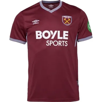 Pánský fotbalový dres Umbro WEST HAM HOME SS SHIRT XL Vínová, Mix, Bílá