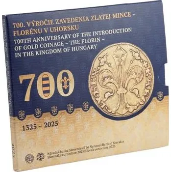 2025 - Rezervace - Súbor SR obehových euromincí 700. výročie zavedenia zlatej mince florénu na našom území B.K.