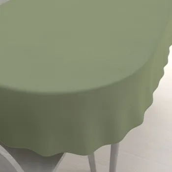 ubrus Dekorační oválný ubrus BKU-118 Šedozelený 100x140 cm