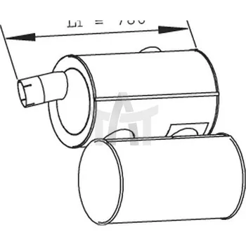 Tlumič výfuku Střední tlumič výfuku DINEX DIN28464