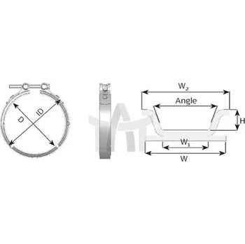 Výfukový systém Svěrná objímka - výfukový systém DINEX DIN68835