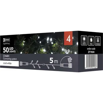 Vánoční osvětlení EMOS ZY1924 50 LED studená bílá