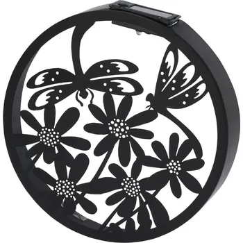 Solární nástěnná dekorace Vážky 25 x 5 cm, černá