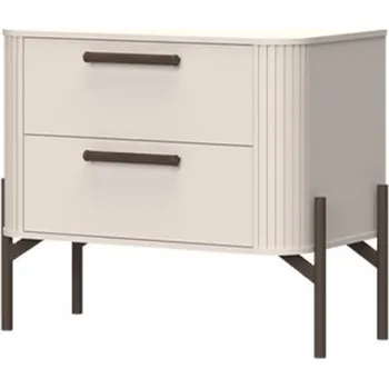 Noční stolek Noční stolek se dvěma zásuvkami Renfri - kašmír