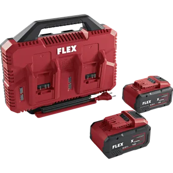 FLEX P-Set 18 88 Duo SP, sada 2x baterie 8.0 Ah + Dvojitá rychlonabíječka 12/18 V