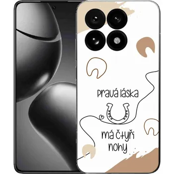 Pouzdro na mobilní telefon Gelový kryt mmCase na Xiaomi 15T - koňský motiv bílé pozadí