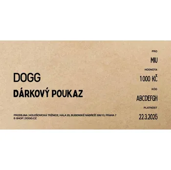 Dárkový potravinový koš DOGG Dárkový poukaz pro psa 1000 Kč