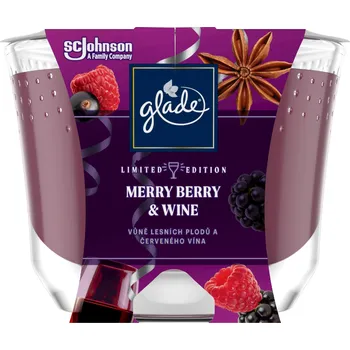 Svíčka GLADE MAXI svíčka Merry Berry & Wine 224 g