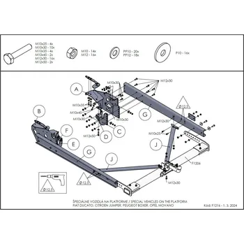 Autodíl Tažné zařízení pro obytné vozy - prodloužení - Jumper/Ducato/Boxer, XL