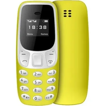 Mobilní telefon Mobilní telefon miniaturní BM10 2SIM 68mm žlutý