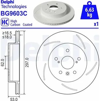 Brzdový kotouč DELPHI BG9603C Brzdový kotouč (BG9603C)