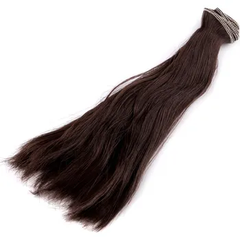 Pro Háčkování Vlasy pro panenky 20 x 100 cm tmavě hnědé