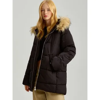 Dámský kabát Prošívaný kabát s kapucí - XL - House - černá - 659AJ-99X