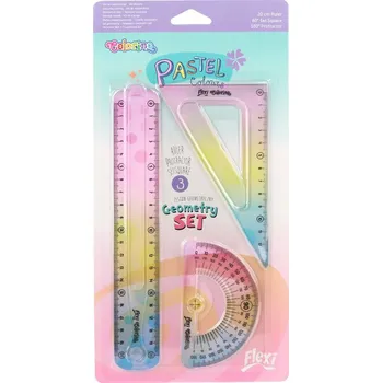 Dětské zboží Zestaw geometryczny 3 elementowy Tęcza/Pastel Colorino Kids, Patio