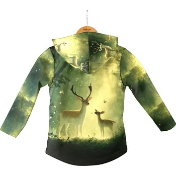 Panel se střihem 104 softshell bunda světlo lesa