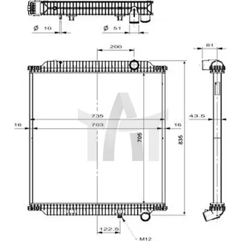 Chladič motoru Chladič - chlazení motoru NRF NRF509798