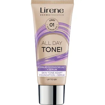 Přípravek na tvář Lirene All Day Tone make-up + sérum na obličej light 01, 30 ml