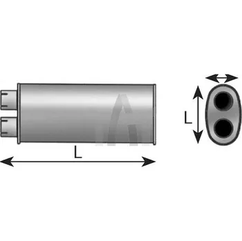 Tlumič výfuku Střední-/zadní tlumič výfuku DINEX DIN49337