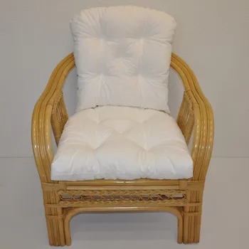 Podsedák Polstr na křeslo Rio De Janeiro látka bílá