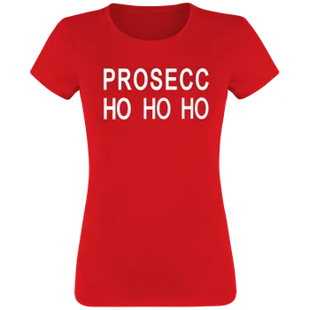 Dámské tričko Tričko z Alcohol & Party - Prosecc Ho Ho Ho - Ženy - červená