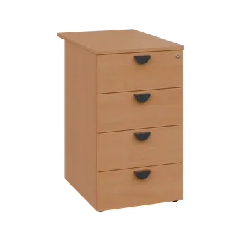 Zásuvkový kontejner TKC - 71 kontejner přístavný, 4-zásuvkový, deska 18 mm, centrální zámek, buk royal