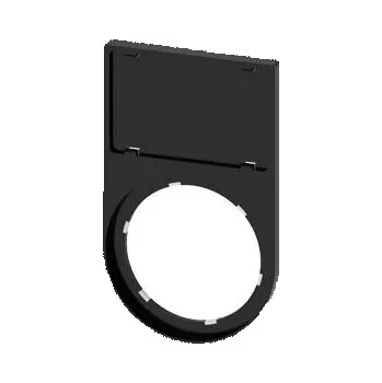 přepínač Siemens 3SU1900-0AS10-0AA0 Nosič štítku, 22mm, plochý, rámeček dole zaoblený, černý, pro 17,5x27mm