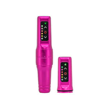 Tetovací strojek FK IRONS FLUX Mini 3.0mm bezdrátový strojek na PMU 2x baterie Bubble Gum (rozbalený)