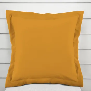 Povlak na dekorativní polštářek Bavlněný povlak na polštář s lemem Moni MO-064 Hořčicový 40 x 40 cm