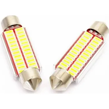 Povinná bezpečnostní výbava Interlook Auto LED žárovka C5W 24 SMD 4014 CAN BUS 42 mm