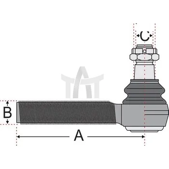 Čep řízení Hlava příčného táhla řízení JURATEK JSS2712