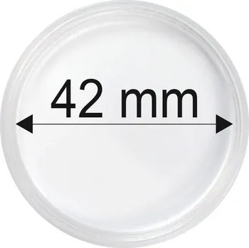 Plastové kapsle na mince o průměru 42 mm - 10 ks