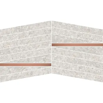 Keystone Stripes Ocean Grey SX/DX - dlaždice mozaika 30x30 šedá KYN118N