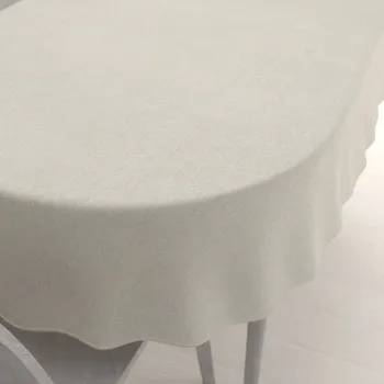 ubrus Dekorační oválný ubrus BKW-207 Pískový žíhaný 100x140 cm