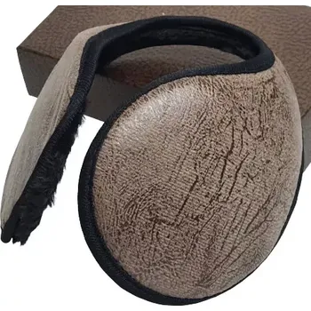 Zimní čelenka Zimní sluchátka na uši - žíhaná hnědá