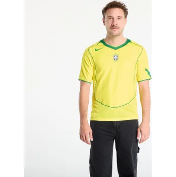 cyklistický dres Dres Nike Men's Soccer Replica Jersey Brazil 2004 Total 90 Reissue Opti Yellow/ Apple Green/ Apple Green XL