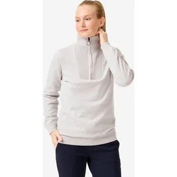 Pánský svetr INESIS Dámský golfový větruodolný svetr se zipem u krku MW500 2XL ŠEDÁ