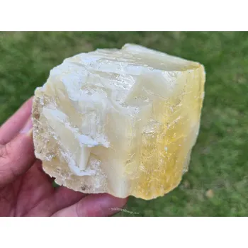 Přírodní kámen Kalcit surový žlutý 434g Mexiko