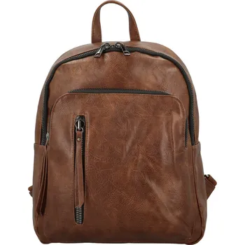 Kabelka Trendy dámský koženkový kabelko-batoh Olefir, tmavě hnědý